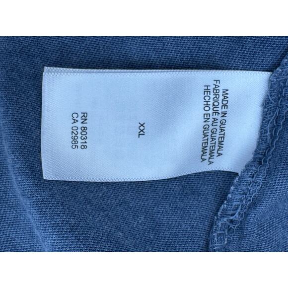 NEW LUCKY BRAND Men's Blue Venice Burnout Polo Shirt Size 2XL - Picture 6 of 7